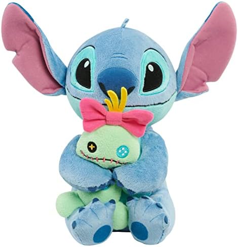 Disney Classics Lil Friends Stitch and Scrump Plush Stuffed Animal, Kids Toys for Ages 2 Up by Just Play