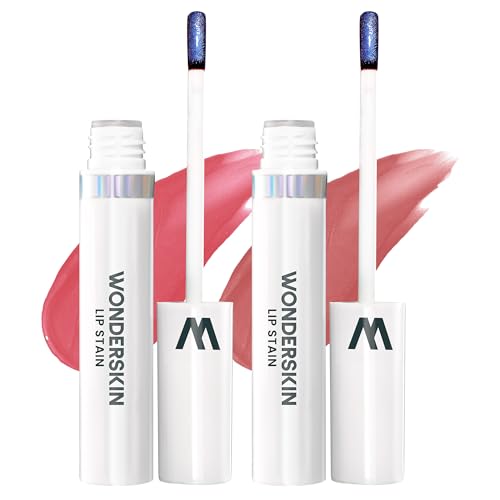 Wonderskin Wonder Blading Lip Stain Peel Off Masque - Long Lasting, Waterproof and Transfer Proof Pink Lip Tint, Matte Finish Peel Off Makeup (Romance + Whimsical Masque)