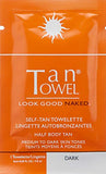 TanTowel Half Body Tan Towelettes - 10 Pack, Dark, 10 Count (Pack of 1)