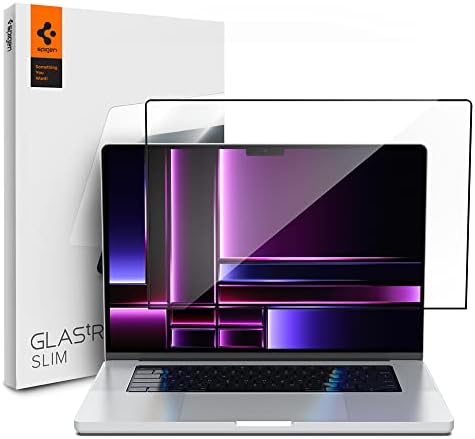 Spigen Tempered Glass Screen Protector [GlasTR Slim] Designed for MacBook Pro 16 inch (M4 Pro / M4 Pro Max / M3 series / M2 series / M1 series)