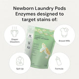 Grab Green Newborn Baby Laundry Detergent Pods - Natural Laundry Powder Pods (60 Pods, Fragrance Free)