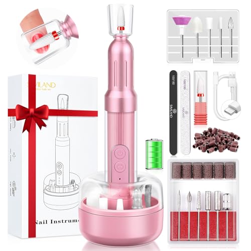 SAVILAND Cordless Nail Drill Electric File: 2024 New Tech Wireless Charging Base18000 RPM Naill Drill Set Multi Tool Nail Drill Bits Storage Dust Shield