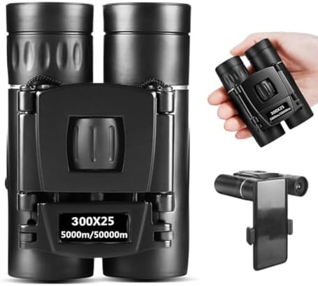 300x25 Compact Binoculars for Adults, High Powered Mini Pocket Binoculars, Waterproof Small Binoculars for Bird Watching, Hunting, Concert, Theater, Opera, Traveling, Sightseeing