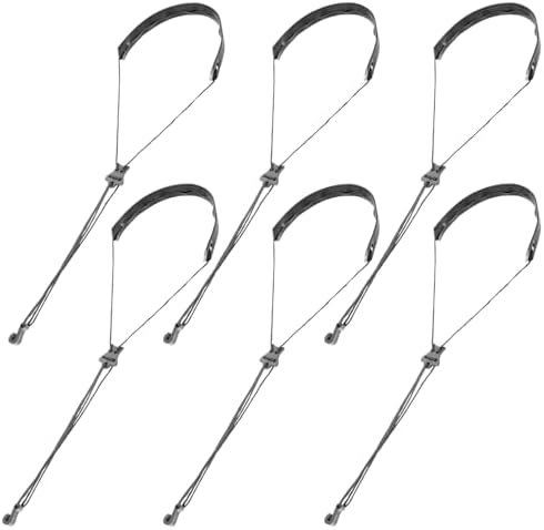 Performance Plus GS1200 Classical Guitar, Mariachi or Ukulele Strap with Adjustable Length Black Cord and Neck Band | 6 Pack (GS1200-6)