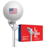 FLIGHTPATH Premium Golf Tees - Durable Plastic Golf Tees Designed to Enhance Golf Shot Distance & Precision - Robotically Tested to Reduce Ball Spin - USGA Approved Golf Equipment - (Pack of 8, 3.25“)