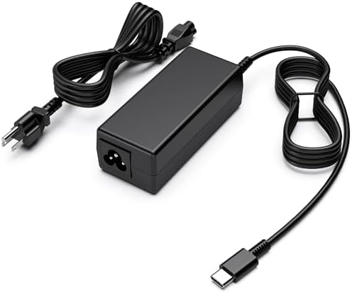 65W 45W USB C Laptop Charger for HP EliteBook Spectre,Lenovo Thinkpad Yoga,Dell Chromebook Latitude XPS,Asus,Acer,Samsung,Google Chromebook Charger Fast Charging Type C AC Adapter Power Cord Supply