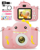 Kids Camera for 3-8 Years Old,2.0 Inch Screen 1080P HD Toddlers Childrens Boys Girls Christmas Birthday Gifts Selfie Digital Toy Camera with 32GB Card Pink