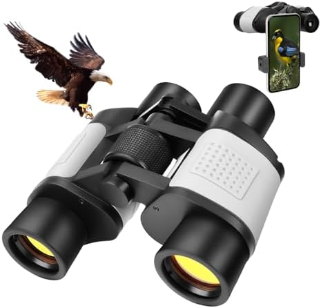 12x40 HD Compact Binoculars for Kids and Adults High Powered Quality,Super Large View Binoculars with Low-Light Night Vision,Waterproof and Lightweight Binoculars for Hunting Travel Bird Watching