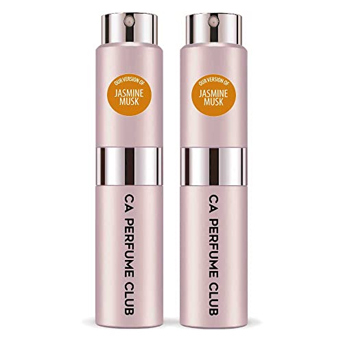 CA Perfume Impression of T. Ford Jasmine Musk For Women Replica Version Fragrance Dupes Concentrated Long Lasting Eau de Parfum Spray Refillable Atomizer Bottle 0.27 Fl Oz-X2
