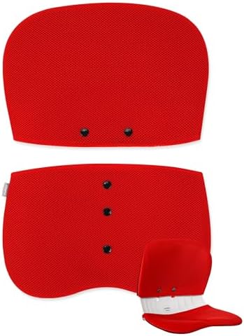 curble Wider Cover, for Wider Chair, Ergonomic Chair Back Support and Lumbar Support (Cover Red)