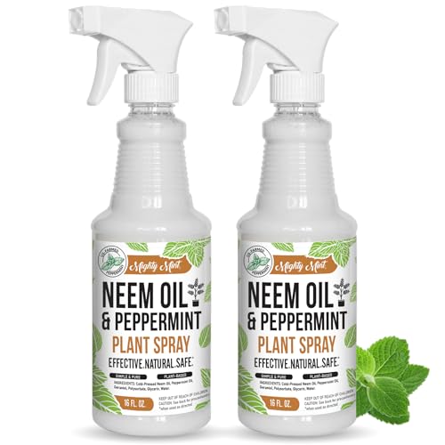 Mighty Mint Neem Oil & Peppermint Cold-Pressed Plant Nutrient Spray, 16oz - 2 Pack