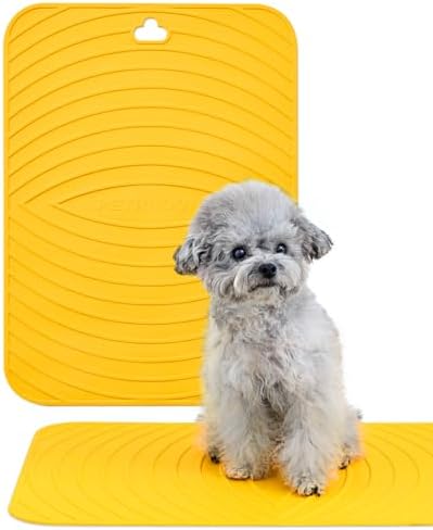 [PETHROOM] Premium Non-Slip Dog Bath Mat with Drying Hooks Sturdy, Durable & Versatile Pet Grooming Mat | Bathtub & Sink | Easy to Clean & Store 15.8" x 21.7"