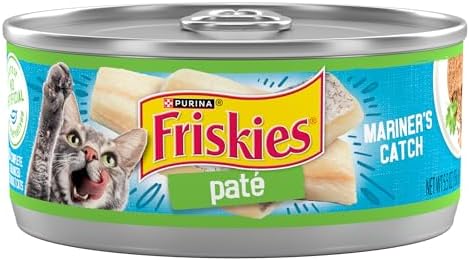 Purina Friskies Wet Cat Food Pate, Mariner’s Catch - (Pack of 24) 5.5 oz. Cans
