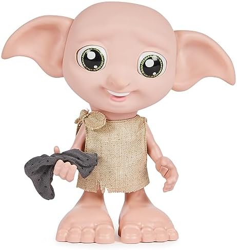 Wizarding World Harry Potter, Interactive Magical Dobby Elf Doll with Sock, over 30 Sounds & Phrases, 8.5-inch, Kids Toys for Ages 6 and up