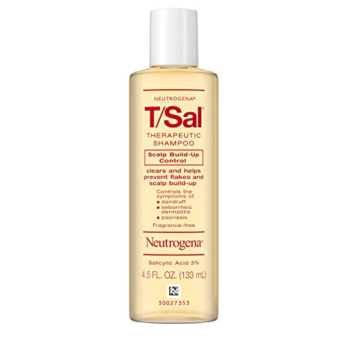 Neutrogena T/Sal Therapeutic Shampoo for Scalp Build-Up Control with Salicylic Acid, Scalp Treatment for Dandruff, Scalp Psoriasis & Seborrheic Dermatitis Relief, 4.5 fl. oz