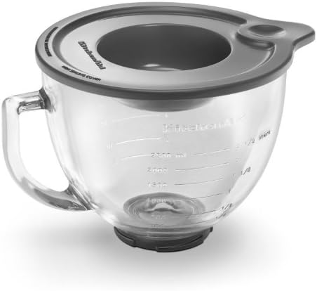 KitchenAid 5-Qt. Tilt-Head Glass Bowl with Measurement Markings & Lid