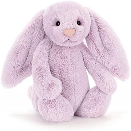 Jellycat Bashful Lilac Bunny Stuffed Animal, Medium 12 inches - Rabbit and Bunny Plush Toy - Classic Children's Gift