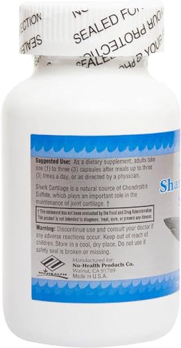 100% Natural Cartigalo de Ttiburon Capsulas para Articulaciones, Huesos, Pelo, Piel y Uñas reuma artritis 100 Caps