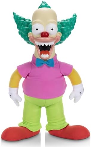 Disney The Simpsons Talking Krusty Doll Plush, 16-Inches Tall Good and Evil Krusty Pull String Doll Toy, from The Classic Treehouse of Horror III Episode