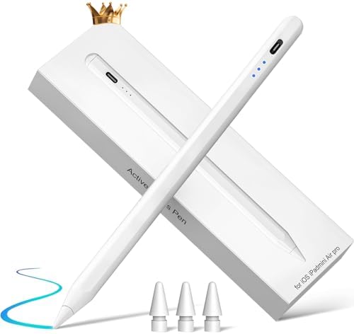 iPad Pencil for Apple iPad 2018-2024,Faster Charge,Palm Rejection,Tilt Sensitivity for Apple Pen, iPad Stylus Pen for iPad 10th /9/8/7/6th, iPad Pro11/12.9/13/inch M4, iPad Air 3/4/5/M2, iPad Mini 5/6