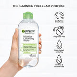 Garnier Micellar Water for Oily Skin, Facial Cleanser & Makeup Remover, 13.5 Fl Oz (400mL) 2 Count (Packaging May Vary)