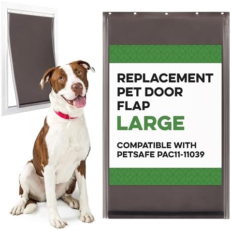 Evergreen Pet Supplies Large Replacement Dog Door Flap - Weather Resistant & Easy to Install Petsafe Freedom PAC11-11039 - Flexible Doggie Door Replacement Flaps for Small, Medium & Large Dogs & Cats