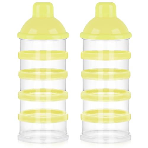 Accmor Formula Dispenser On The Go, 5 Compartments Stackable Formula Container for Travel, Baby Milk Powder Kids Snack Container, BPA Free