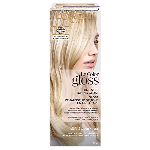 L’Oréal Paris Le Color One Step Hair Toning Gloss, Cool Blonde, 4 Ounce