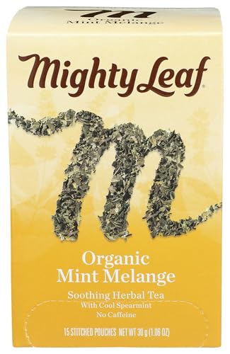 Mighty Leaf Tea Organic Mint Melange Hand-Stitched Tea Bags, 15 ct