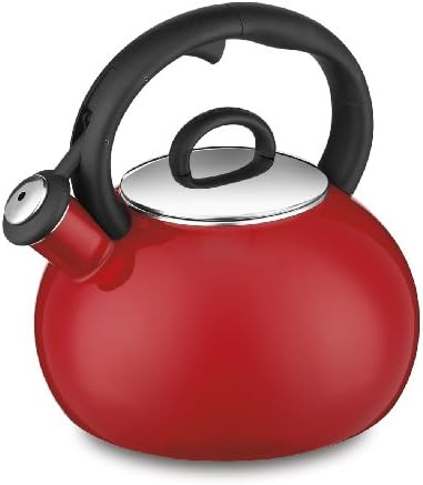 Cuisinart Aura Enamel-on-Steel Stovetop Teakettle, Red