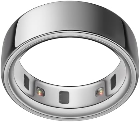 Oura Ring 4 - Silver - Size 8 - Smart Ring - Size First with Oura Ring 4 Sizing Kit - Sleep Tracking Wearable - Heart Rate - Fitness Tracker - Up to 8 Days of Battery Life