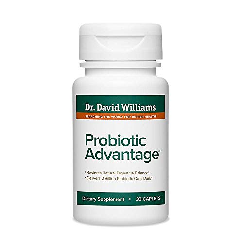 Dr. David Williams' Probiotic Advantage Supplement with 7 Unique Strains and Patented Technology to Deliver Probiotics Alive (30 Caplets)