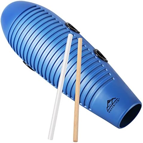 EASTROCK Guiro Instrument 3.9"x13" Fish Shaped Latin Percussion Instrument with 2 Scrapers Guiro Instrument Musical Training Tool for Beginners and Professional Band Accompaniment