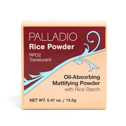 Palladio Rice Powder, Translucent, Loose Setting Powder, Absorbs Oil, Leaves Face Looking and Feeling Smooth, Helps Makeup Last Longer For a Flawless, Fresh Look