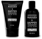 RUGGED & DAPPER Daily Duo Skincare Set for Men | Includes Age + Damage Defense Moisturizer & Daily Power Scrub Face Wash