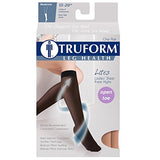 Truform Sheer Compression Stockings, 15-20 mmHg, Women's Knee High Length, Open Toe, 20 Denier, Medium