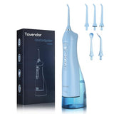 TOVENDOR Electric Water Flosser, Cordless Dental Oral Irrigator - 3 Modes, 3 Tips for Family Hygiene (300ML, Waterproof Waterflosser)