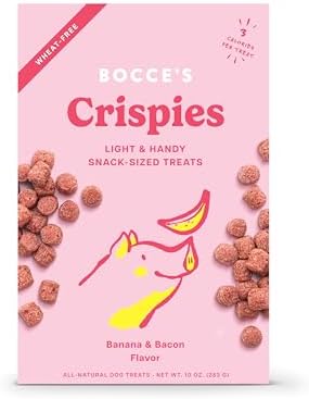 Bocce's Bakery Banana Bacon Crispy Dog Treats, 10 oz
