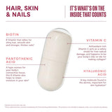 HABIT Hair, Skin & Nails Supplement (60 Capsules) - New Look, Supports Skin Hydration, Hair & Nail Strength, Biotin 2000mcg, Vitamin A & C, Hyaluronic Acid, Rosehip, Vegan, Non-GMO (1 Pack)
