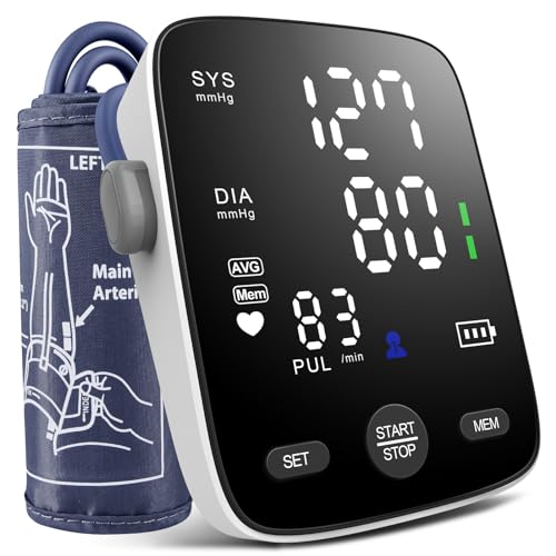 Blood Pressure Monitor for Home Use: AILE Blood Pressure Machine with Large LED Backlit Screen- Large Blood Pressure Cuff Arm BP Monitor Easy to Use