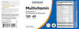 Nutricost Multivitamin with Probiotics 120 Vegetarian Capsules - Packed with Vitamins & Minerals