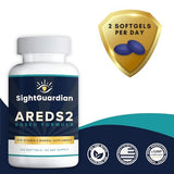 Sight Guardian AREDS2 Based Eye Vitamin-Mineral Supplement (120 ct. 60 Day Supply) - AREDS2 Based Supplement for Eyes - Low Zinc Formula - Eye Vision Supplement and Vitamin