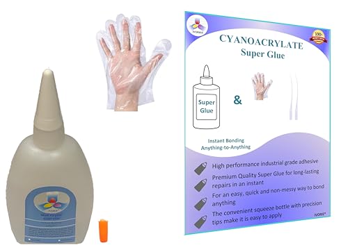 IVORIE Super Glue Adhesive Instant Bonding Cyanoacrylate Acrylic - Dental Laboratory Tools (Transparent Clear Color - 30gr)