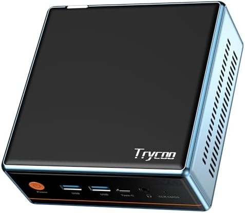 WO4 Mini PC, AMD Ryzen 5 5500U(4.0GHz) Processor, 16GB DDR4 RAM 512GB SSD, Support 4K@60Hz Triple Output/WiFi6/BT5.2/Dual RJ45/USB3.2 (R5 5500U 16GB RAM 512GB SSD)