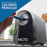 X-ACTO Mighty Mite Electric Pencil Sharpener, Black/Silver (19501/19501X)