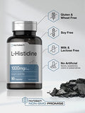 Horbäach L-Histidine 1000mg 90 Capsules | Non-GMO and Gluten Free | Pharmaceutical Grade