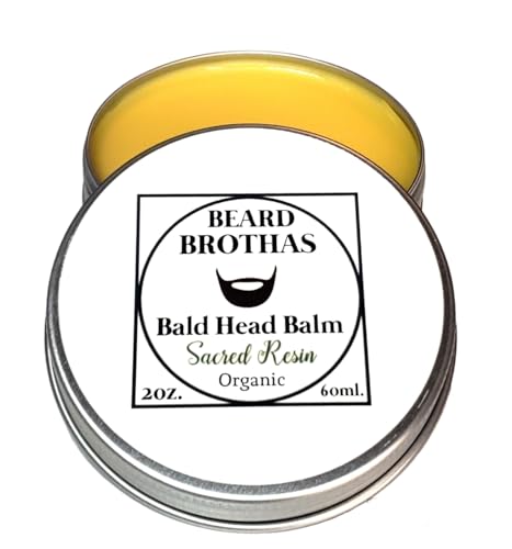 Bald Head Moisturizer. Post Shave Polish for Bald Heads. Balm Soothes Scalp Providing Lasting Softness Shine & Protection. Sacred Resin Scent.
