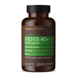 Amazon Elements Men‚ 40+ One Daily Multivitamin, 67% Whole Food Cultured, Vegan, 65 Tablets, 2 month supply (Packaging may vary)