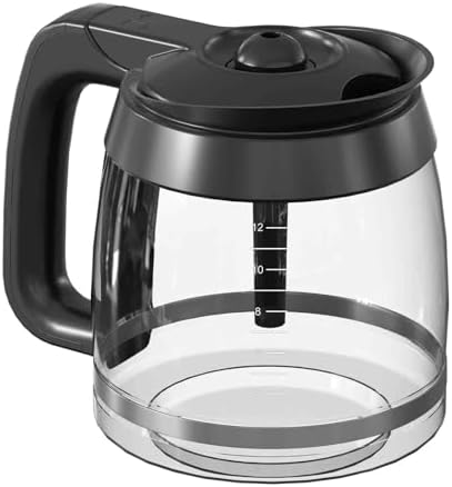 12-Cup Coffee Pot Replacement Carafe Compatible with Ninja Coffee Brewer Maker Models CE251 CE201 CE201C CE200 CE200C Model# XGLSLID200