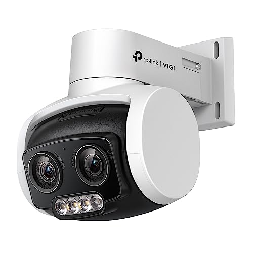 TP-link VIGI C540V 4MP Outdoor Full-Color Dual-Lens Varifocal Pan Tilt Network Camera | Super-High Definition|3× Zoom | Active Defense| Two-Way Audio|H.265+ | IP66 Waterproof| Remote Management
